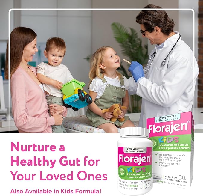 Florajen3 Digestion High Potency Refrigerated Probiotics | Restores Balance in Digestive System | for Antibiotic Side Effects | 60 Capsules