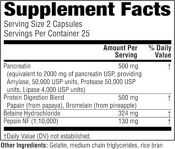 Twinlab Super Enzyme Caps - Constipation Supplement with Digestive Enzymes - 50 Capsules