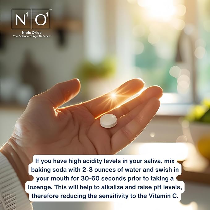 N1O1 Nitric Oxide Lozenges - 60 Count - Nitric Oxide Supplement for Heart Health, Circulation, Energy, Blood Flow, Oxygenation, Healthy Blood Pressure, Cardiovascular Support for Men & Women