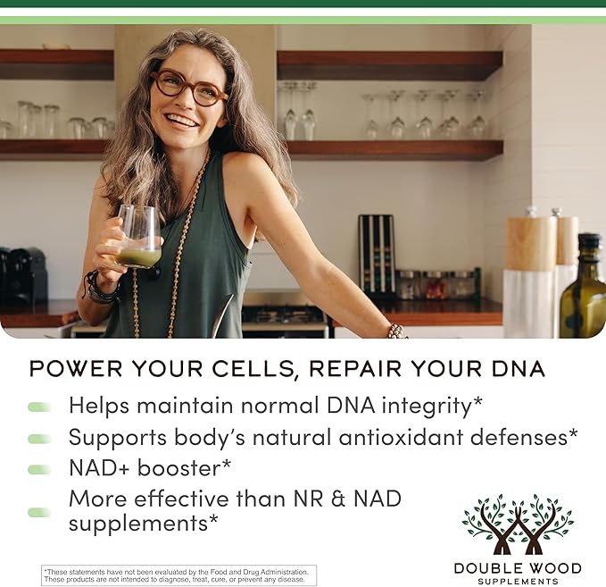 NMNH (NMN Supplement Alternative) Only Clinically Studied Ingredient - Boosts NAD+ Levels for Anti Aging and Cell Regeneration by Double Wood