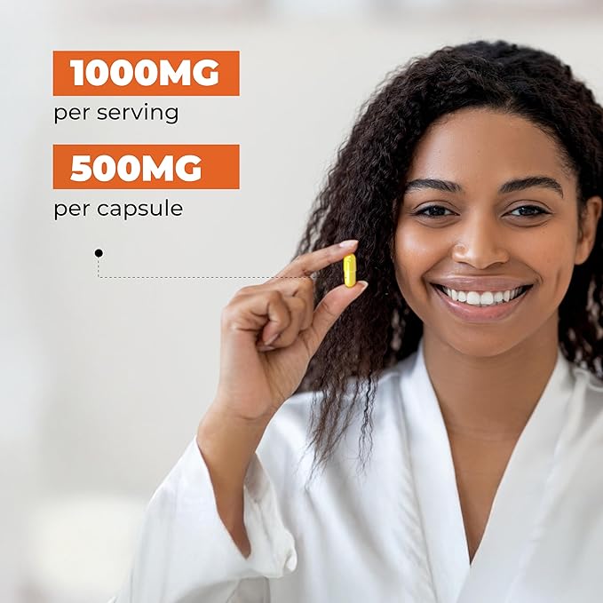 Quercetin 500mg Vegetarian Capsules 120 Count | 1000mg Per Serving of 2 Capsules | Immune Support Supplements For Respiratory, Cellular Health & Seasonal Allergies | Quercitin for Men & Women Immunity