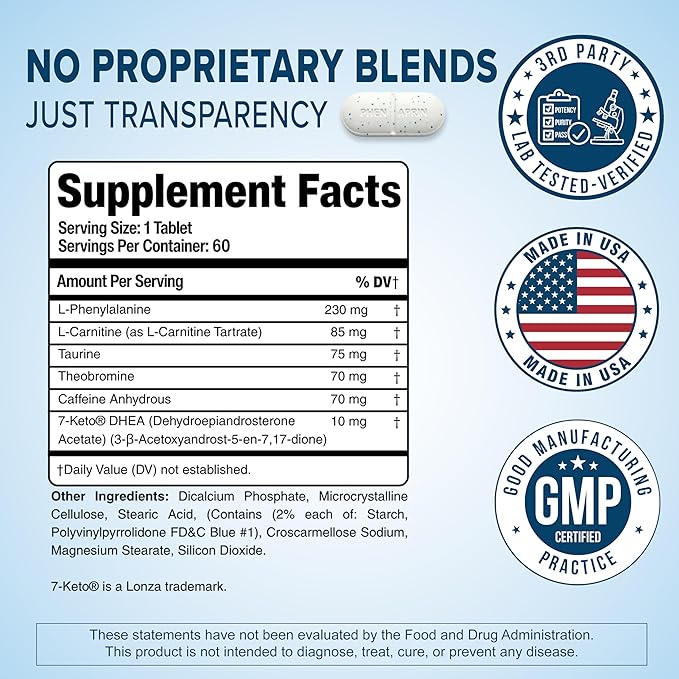 PhenAprin Advanced Diet Pills for Weight Loss & Energy - Multi-Pathway Appetite Suppressant & Thermogenic Fat Burner for Men & Women - Metabolism Booster, Food Noise & Cravings Support - 60 Tablets