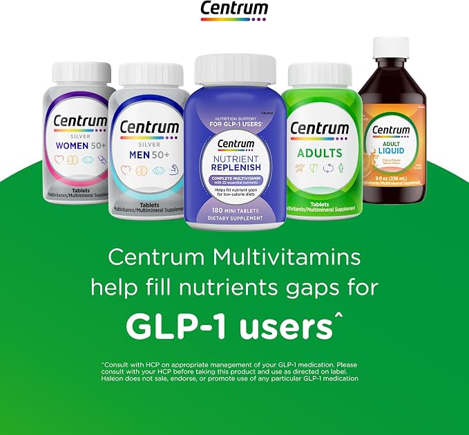 Centrum Multivitamin for Women, Multimineral Supplement with Iron, Vitamin D3, B Vitamins and Antioxidant Vitamins C and E, Gluten Free, Non-GMO Ingredients - 250 Count