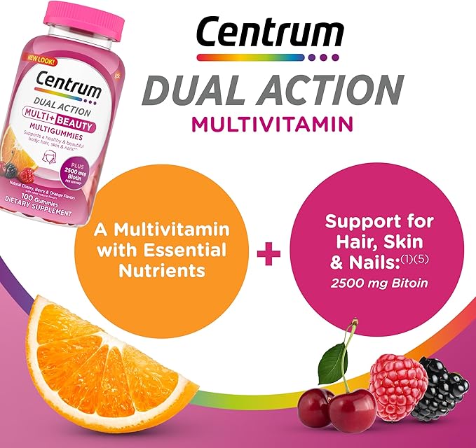 Centrum Multivitamin Gummy, 100 Count (Pack of 1)