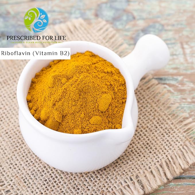 Prescribed For Life Riboflavin 5 Phosphate Powder, Vegan Vitamin B2 Supplement Powder, Gluten Free, Non GMO, Soy Free, Kosher, Natural Vitamins for Hair, Skin and Nails (12oz / 340g)