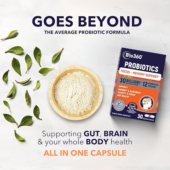 Bio360 Cognitive Support, 30 Vegan Supplements (30 Count (Pack of 1))
