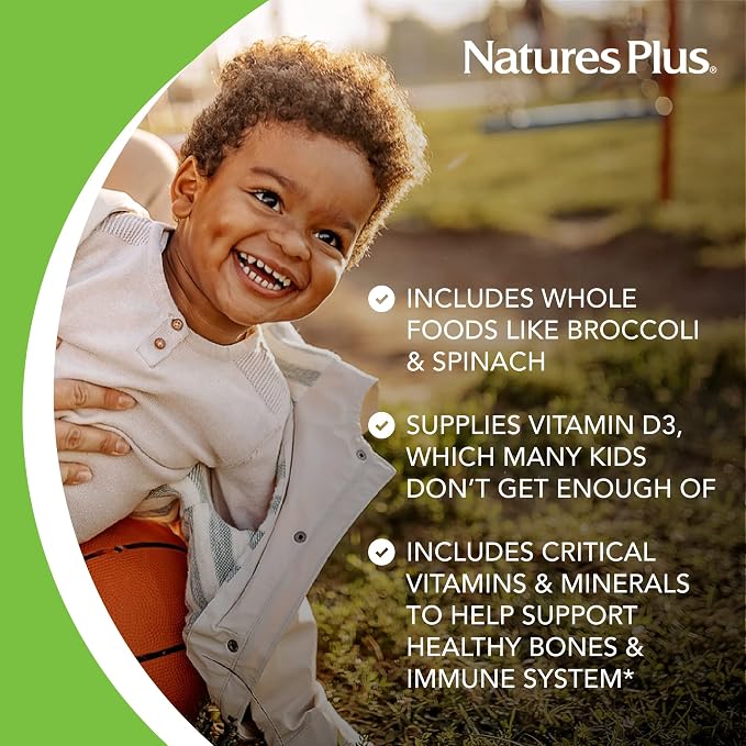 NaturesPlus Animal Parade Children's Chewable Multivitamin - 180 Animal-Shaped Tablets, Pack of 3 - Natural Assorted Flavors - Vegan, Gluten Free - 270 Total Servings