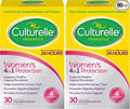 Culturelle 4-in-1 Probiotics for Women, Daily Probiotic & Prebiotic Supplement to Support Vaginal Health, Digestive Health, Immune Health, Occasional Diarrhea, Gas & Bloating Relief, Non-GMO, 30 Count