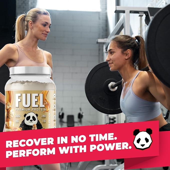 Underground Bio Labs Panda Fuel Premium Protein Whey,Hydrolyzed Collagen,Casein,Probiotics, Enzymes, Keto Friendly,Time Release, 25 Servings (2.5 Pound, Caramel Ice Cream Crunch)