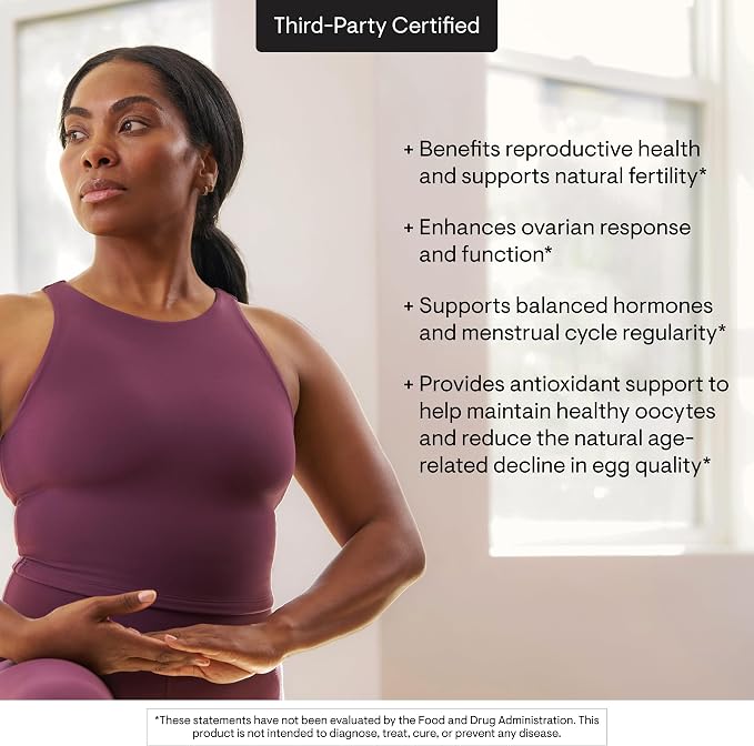 THORNE - Ovarian Care - Promotes Healthy Ovarian Function & Fertility Health* - Inositol, CoQ10, Folate & Polyphenols - Women's Health Supplement - Mixed Berry - Third-Party Certified - 60 Servings