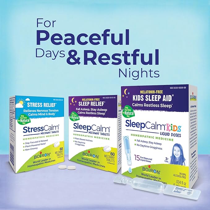 Boiron SleepCalm Tablets Sleep Aid for Deep,Relaxing,Restful Nighttime Sleep - Melatonin-Free and Non Habit-Forming -,120 Count (Pack of 2)