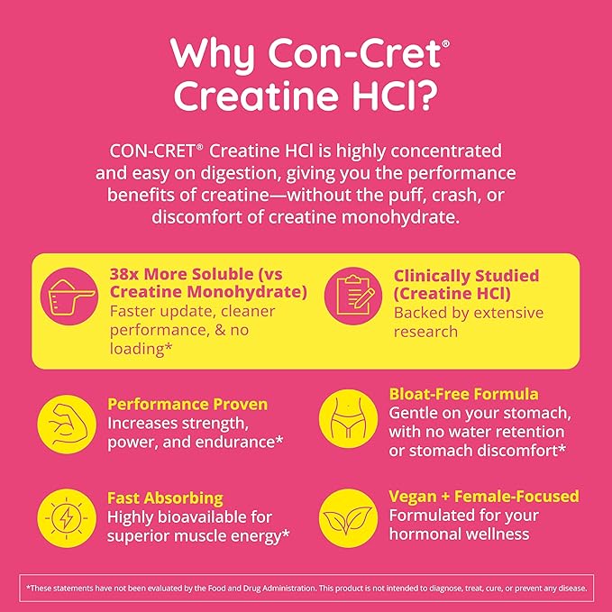 Happy Healthy Hippie Creatine HCl Powder with KSM-66 Ashwagandha | Vegan Creatine for Women | 38x Solubility vs Monohydrate | Hormone Balance | Minimal Bloat | Unflavored, 50 Servings