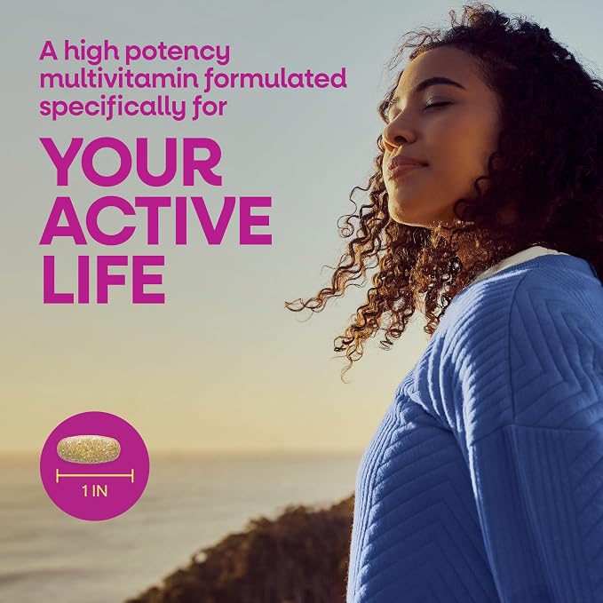 Nature's Way Alive! Ultra Multivitamin for Women, Complete Daily Women's Vitamins, High Potency Formula, Promotes Energy Metabolism and Muscle Function*, Vitamin A, C, D, Methylated B12, 60 Tablets