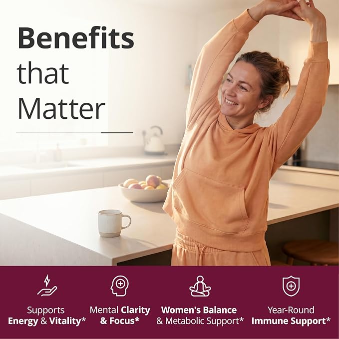 Multivitamin for Women with Vitamins and Minerals for Energy, Focus and Immune Health – Premium Daily Womens Multivitamins & Multiminerals – 60 Liquid Capsules