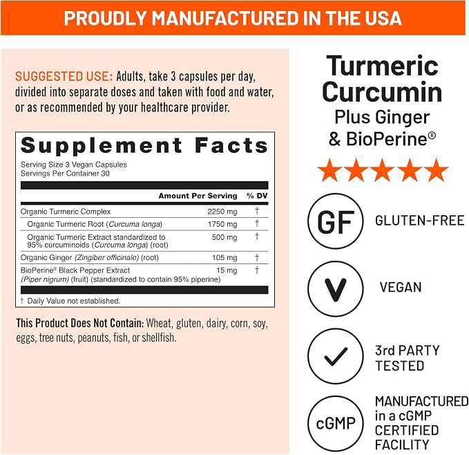 NatureWise Curcumin Turmeric 2250mg - 95% Curcuminoids & BioPerine Black Pepper Extract for Advanced Absorption - Daily Joint and Immune Health Support - Vegan, Non-GMO, 90 Count[30-Day Supply]