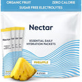 Nectar Hydration Packets - Electrolytes Powder Packets - Sugar Free & 0 Calorie - Organic Fruit Liquid Daily IV Hydrate Sticks for Dehydration Relief & Rehydration (Pineapple 18 Pack)