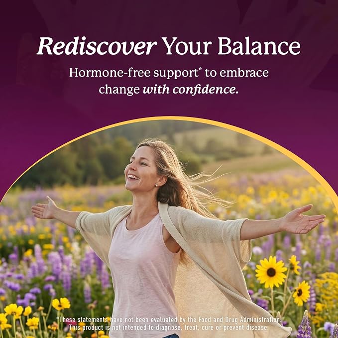 Perimenopause Support for Women Supplement | Hormone Balance, Mood, Sleep, Cycle Regularity & Cooling Support | Black Cohosh, Vitex, Saffron | Peri Menopause Supplements for Women | Non-GMO | 60 Ct