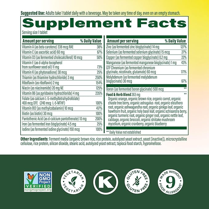 MegaFood Multivitamin for Women 40+ One Daily Womens Multivitamin - with Methylated B12, Methyl Folate, Vitamin D3, C & Zinc - Energy Metabolism, Immune Support & Bone Health, Vegetarian, 30 Tablets