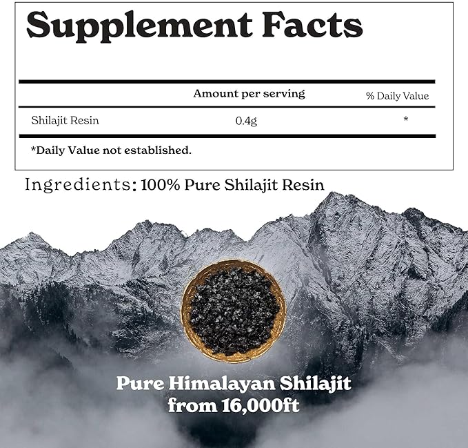 Better Alt Pure Himalayan Shilajit Resin Pack of 5 High Potency Gold Grade 375 Servings for Energy Boost & Immune Support, 85+ Trace Minerals, 75%+ Fulvic Acid, with Lab Test Report,400 mg