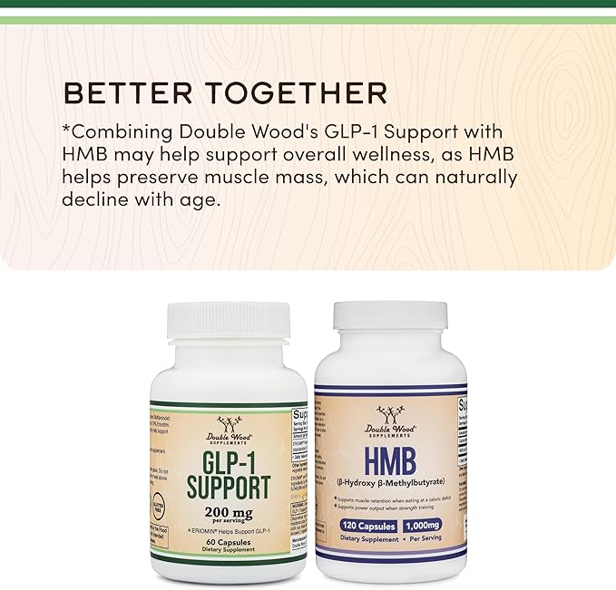 GLP-1 Supplement - Clinically Studied Bioflavonoid Extract to Help Support Natural GLP 1 Levels and Promote Gut Health (200mg, 30 Servings) Std to 70% Eriocitrin and 5% Hesperidin by Double Wood
