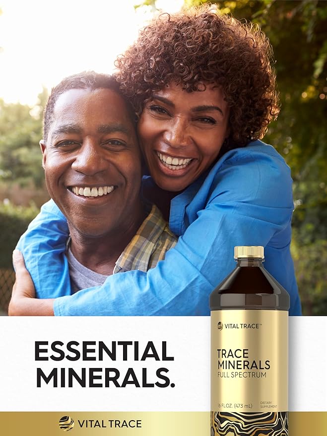 Carlyle Trace Minerals with Magnesium, Chloride, Sodium & Potassium | 16 fl oz | Vegetarian, Non-GMO, and Gluten Free | by Vital Trace