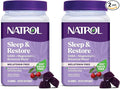 Natrol Sleep & Restore Magnesium Glycinate Blend Gummies,Magnesium for Sleep Aids for Adults,Melatonin-Free,Cherry Flavored,30 Day Supply,(Pack of 2)