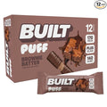 BUILT Puff Protein Bars, Brownie Batter, 17g Protein - 12 Count | Protein Snack Bar with Collagen, Calorie Conscious, Gluten Free