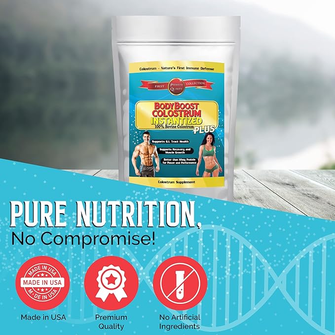 BodyBoost Colostrum Instantized, 99.5% Bovine Colostrum Powder, Immune Booster Supplement with Immunoglobulin & Lactoferrin, Super Food for Gut Health, Diverse Intake,1kg