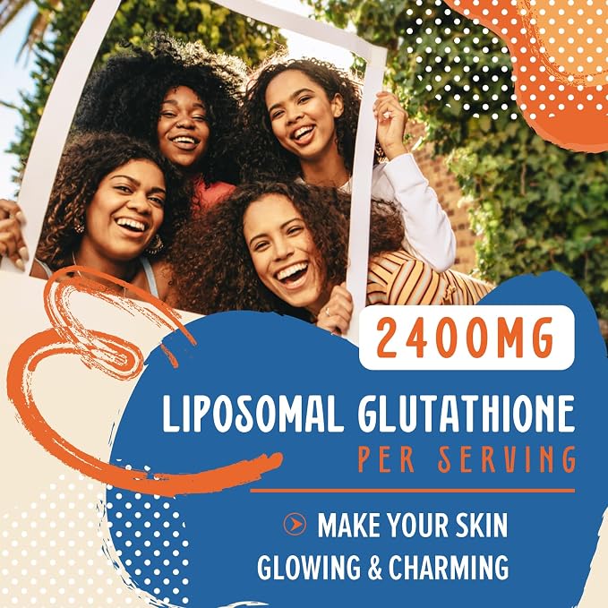 2400MG Liposomal Glutathione, with Vitamin C, Milk Thistle & Alpha-Lipoic Acid, Master Antioxidants, Pure Reduced L-Glutathione - Immune System, Cell Repair, Energy, High Absorption, 60 Softgels