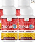 Curcumin Turmeric Curcuma Curcuyin Supplements, 850 mg, 30 Caplets. (4, 4 Pack)