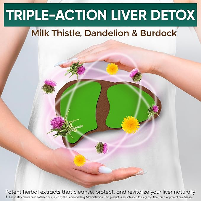 VEYNE Milk Thistle Supplement 80% Silymarin (240mg Active) with Dandelion Root Extract 10:1 & Burdock Root 20:1 – Liver Support Supplement for Daily Wellness – 60 Capsules (30 Day Supply)