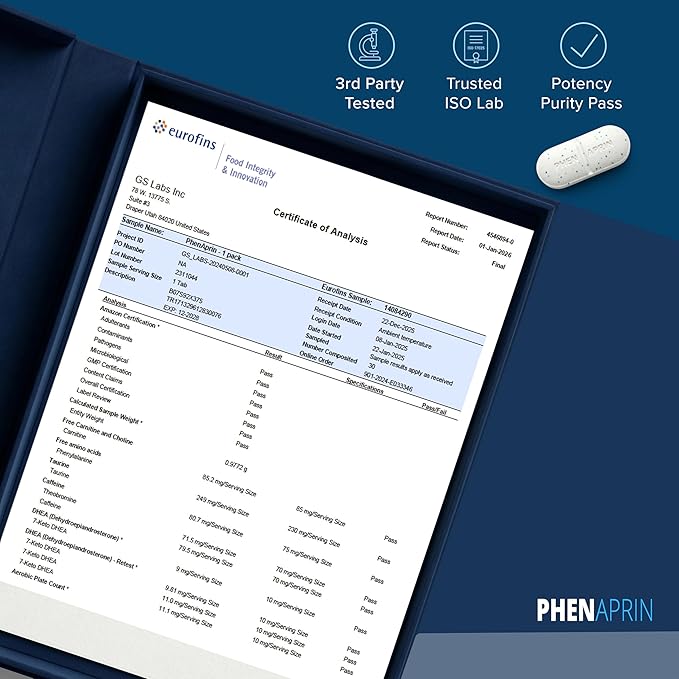 PhenAprin Advanced Diet Pills for Weight Loss & Energy - Multi-Pathway Appetite Suppressant & Thermogenic Fat Burner for Men & Women - Metabolism Booster, Food Noise & Cravings Support - 60 Tablets