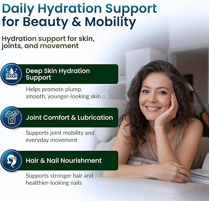 ForestLeaf Hyaluronic Acid Supplements | 100mg High Bioavailable Dietary Hyaluronic Acid Powder Capsules + 50mg VIT C | Supports Skin Hydration, Joint Lubrication, Anti-Aging, Hair & Nails | 120 Caps