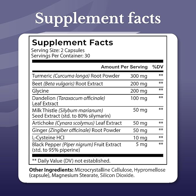 Liver Renew - Liver Cleanse Detox & Repair - Liver Support Supplement with Artichoke Extract, Milk Thisle, Dandelion and Turmeric (1 Bottle)