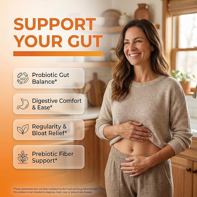 Clean Nutra Prebiotic Postbiotic Digestive Enzymes Gummies with Chicory Root, Boswellia Serrata, Turmeric, and Akkermansia | Pre+Post Probiotics Supplement | 60 Count Gummy | PooPerfect