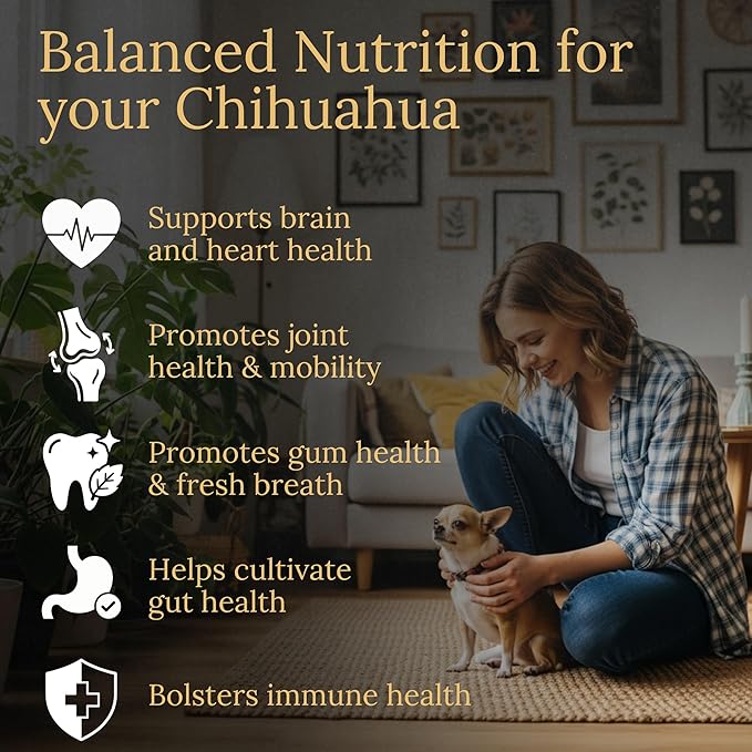 Multivitamins, Balanced Nutrition for Your Chihuahua, 90 Count, Made in The USA with Real Bacon