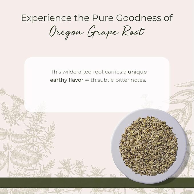 Starwest Botanicals Oregon Grape Root Wildcrafted - Dried Loose Herb for Tea & Salves, Cut & Sifted, Certified Kosher, Non-GMO - 4 oz Pouch