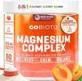 GoBiotix Magnesium Glycinate Powder – Cortisol Supplements for Women and Men – High Absorption Magnesium Complex Calm Supplement with Citrate, Malate – Sugar Free – 420 mg, 60 Servings - Peach Tea