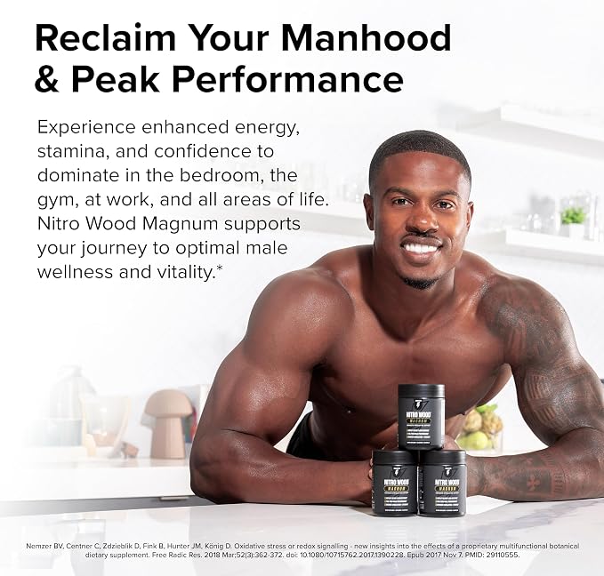 InnoSupps Nitro Wood Magnum – Nitric Oxide Booster for Men – Supports Blood Flow, Circulation & Male Performance – Stamina, Endurance & Size Support – 60 Veg Capsules