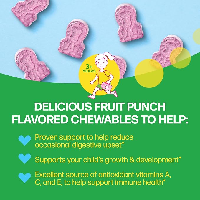 Culturelle Kids Complete Chewable Multivitamin + Probiotic for Kids,Ages 3+,Digestive Health,Oral Health&Immune Support-with 11 Vitamins&Minerals,Including Vitamin C,D3-&Zinc,90 Count (Pack of 2)