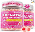 Prenatal Multivitamin Gummy for Women w/Methylfolate 1mg, Iron Choline Omega-3(DHA+EPA), Prenatal Vitamins for Women Gummies, Postnatal Vitamins | Before,During & After Pregnancy, Sugar Free,120Cts