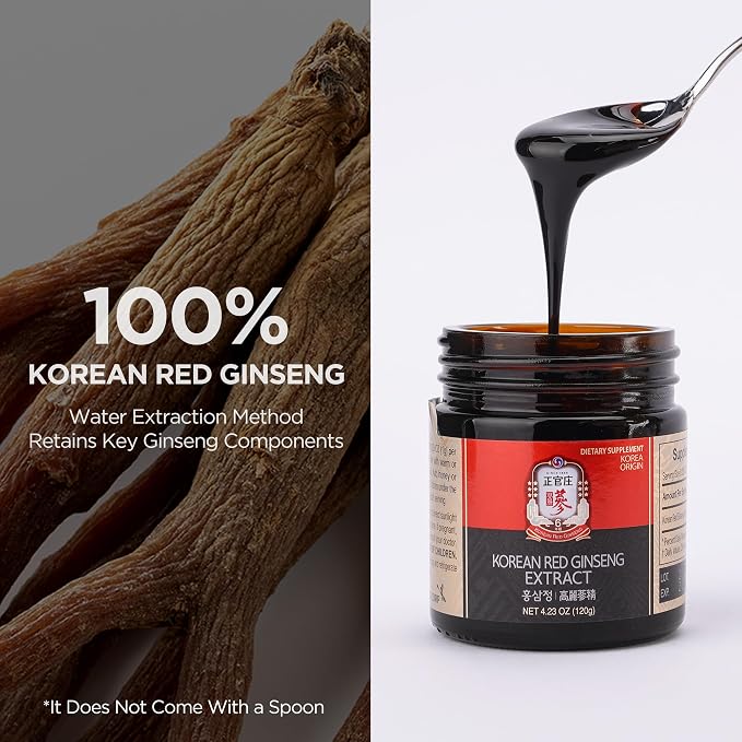 JUNG KWAN JANG Korean Red Panax Ginseng Extract Extra Strength, Energy Boost, Performance, Boost Immune System, Stamina, Blood Circulation and Mental Health Support, Memory, Productivity - 240g