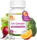 Zahler - Iron Supplement with Vitamin C - Capsule Iron Pills for Women and Men - High Absorption, Easy on Stomach, Kosher Ferrous Iron Supplements with Vitamins C, B12, Folate & More - 100 Count