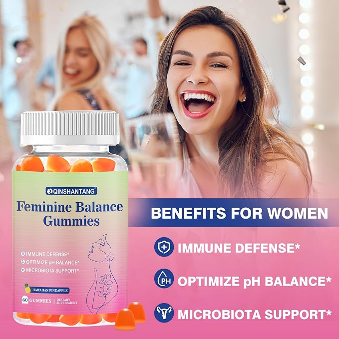 Pineapple Gummies for Women pH, 2 Pack, Premium Feminine Balance Gummies for Women | Boosts Body Health, pH Balance & Immune Support | Sugar Free, Vegan, Non-GMO, Gluten-Free