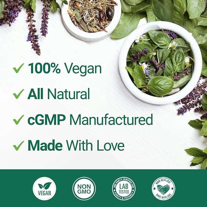Nested Naturals Luna Sleep Supplement, Melatonin Free, Non-Habit Forming Herbal Sleep Supplement, Adult Bedtime Support, Help Sleeping w/Chamomile, Valerian, L-Theanine, 60 Vegan Capsules