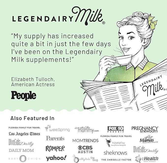 Legendairy Milk Lechita, Supports Milk Flow, Organic Fenugreek Free Breastfeeding Supplement, Organic Fennel & Anise, Made in USA, 180 Vegan Capsules