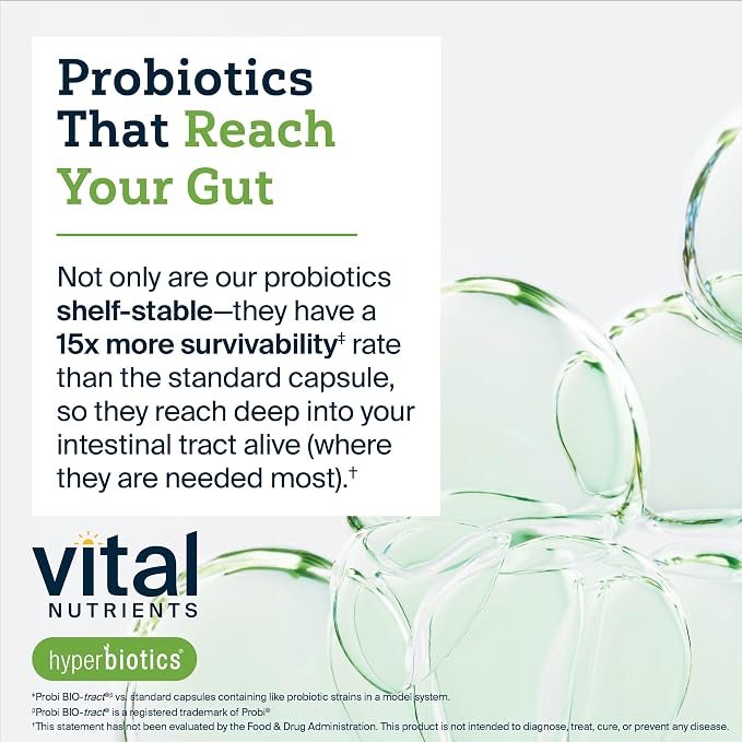 Hyperbiotics Vital Nutrients Pro-15 Advanced Probiotics for Women and Men | 15 Strains + Kiwifruit | Clinically Studied Daily Probiotics for Digestive Health, Gas, & Bloating | 30 Vegan Tablets