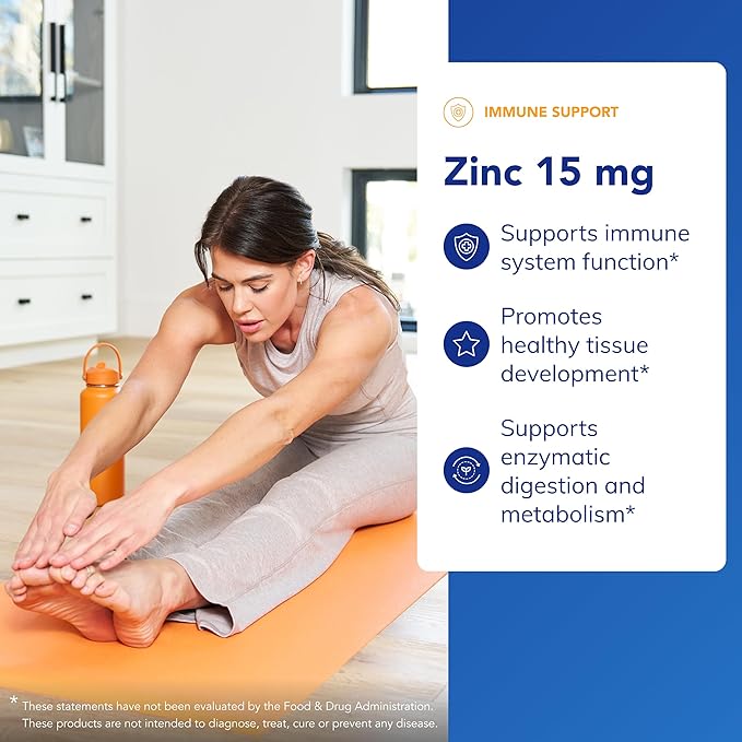 Pure Encapsulations Zinc 15 mg - Zinc Picolinate Supplement for Immune System Support, Growth & Development - for Wound Healing - 30 Capsules