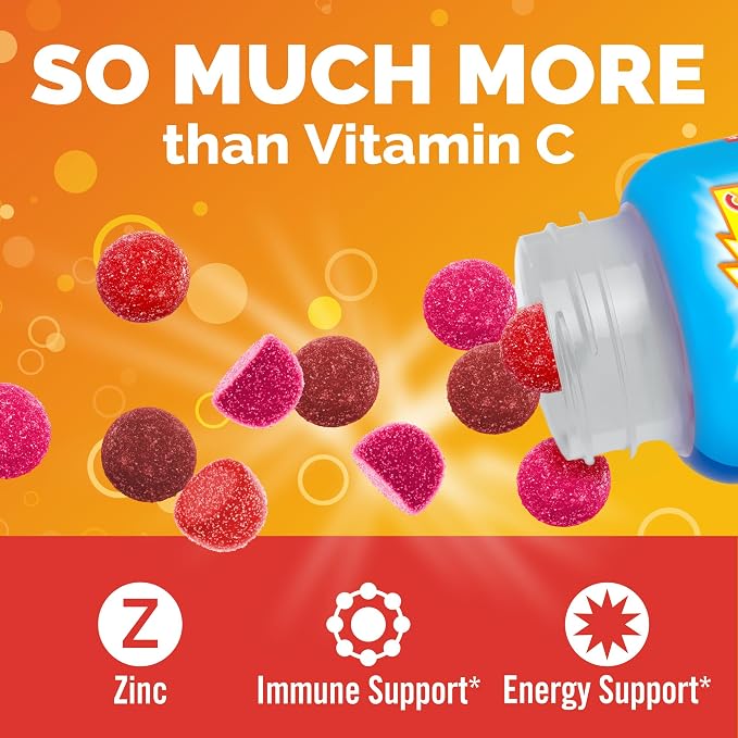 Emergen-C Kidz Daily Immune Support Dietary Supplements, Flavored Gummies with Vitamin C and B Vitamins for Immune Support, Berry Bash Flavored Gummies - 44 Count