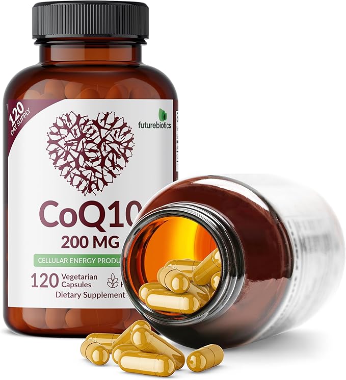 Futurebiotics CoQ10 200 MG Cellular Energy Production, 120 Vegetarian Capsules